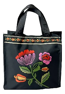 Bolsa Farm Mimo – Estampa Cashews And Birds Preto FARM