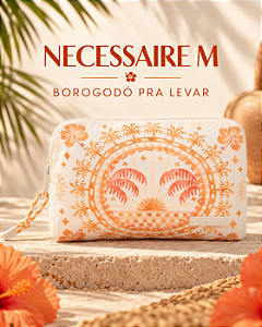 Nécessaire Ora Bolas Média – Estampa Coqueiral Off White FARM