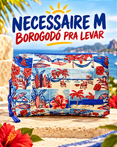 Nécessaire Ora Bolas Média – Estampa Diário De Verão Navy FARM