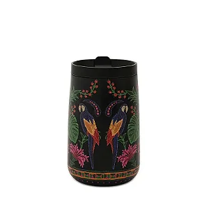 Copo Térmico Farm Que Sede 450ml – Estampa Tapeçaria Tropical Preto Farm