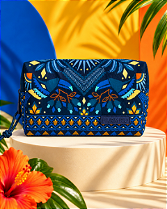 Necessaire Farm Ora Bolas P – Estampa Lenço Magia Tropical FARM