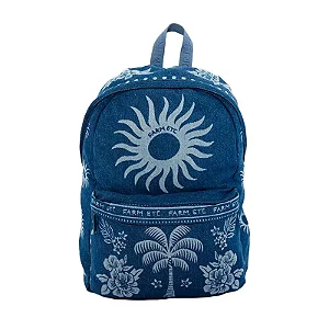 Mochila Farm Xodó – Estampa Jeans Lenço Tropical FARM