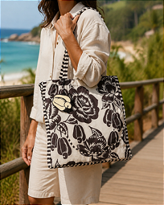 Sacolinha Farm Me Leva – Estampa Floral Caju FARM