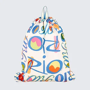 Bolsa Farm Praiana (Mochila Saco) – Estampa Rio Tipografico Floral FARM