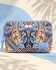 Necessaire Farm Ora Bolas G – Estampa Lenço Riviera FARM