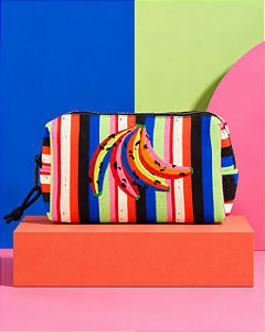 Necessaire Farm Ora Bolas P – Estampa Listra Multi FARM
