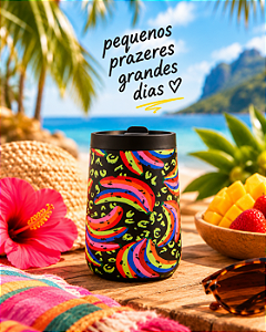 Copo Térmico Farm Que Sede 450ml – Estampa Bananada Preto Farm