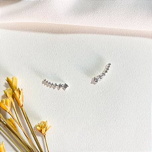 Brinco Ear Cuff cravejado em zircônias