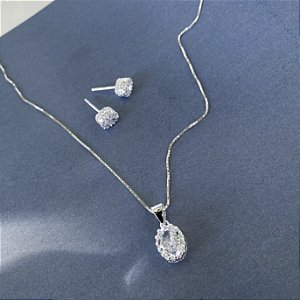 Conjunto ponto de luz cravejado