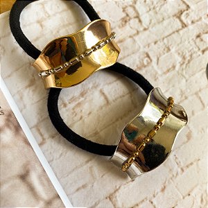 Elástico com detalhe em metal duo color