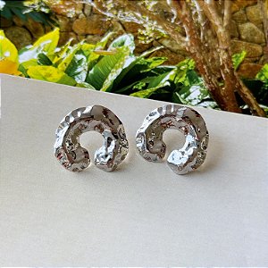 Brinco Orgânico Ródio Branco