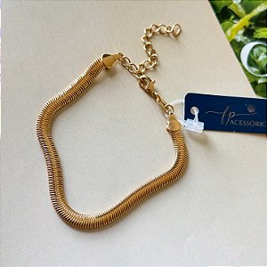 Pulseira Malha Banho Ouro