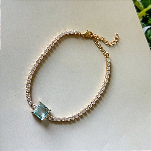 Pulseira Riviera com Zircônia Azul