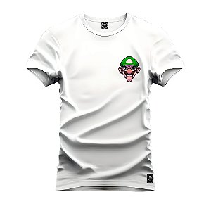 Camiseta Premium Estampada Em Alta Definição Com Qualidade 4K 100% Algodão Confortável Bigode Verde Peito