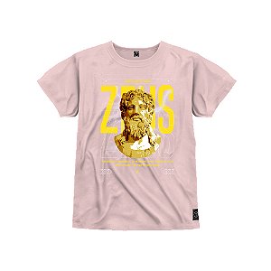 Camiseta Infantil Premium Estampada Em Alta Definição Com Qualidade 4K 100% Algodão Confortável Zeus Rei