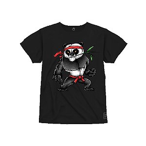 Camiseta Infantil Premium Estampada Em Alta Definição Com Qualidade 4K 100% Algodão Confortável Panda Bombado