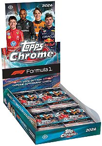 Break 747- Hobby Box F1 - Topps Chrome 2024 - Escolha o Piloto e mais um no Sorteio - 96 cards - "NÃO É VENDA DE CAIXA LACRADA - É BREAK "