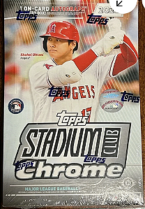 Break 850 - 1x Hobby Box Stadium Chrome MLB - Baseball - Escolha seu time + 1 no sorteio - "Atenção não é Caixa Lacrada, é Break"