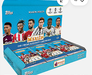 Break 876 - 1x Hobby Box - Merlin 2024/25 - Escolha seu time- "Atenção não é Caixa Lacrada - é Break"