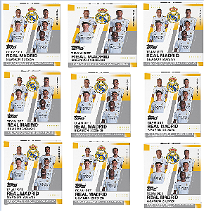 Break 972 - 9x Box Real Madrid Team Set - Escolha o Jogador + 1 No Sorteio - 6 autos garantidos" Não é Caixa Lacrada, é Break"