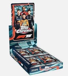 Break 993- Hobby Box F1 - Topps Chrome 2025 - Escolha o Piloto + 2 no Sorteio - 84 cards - "NÃO É VENDA DE CAIXA LACRADA - É BREAK "