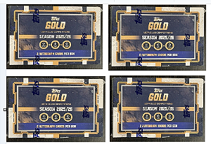 Break 1053 - 4x Hobby Box - Topps Gold 2025/26 - 8 Autos Garantidos - Escolha seu Time - "Atenção não é Lacrado, é Break"