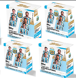 Break 1060 - 4x Box Team Set Argentina 2025/26 - Escolha o 1 Jogador + 1 no sorteio - " Atenção não é lacrado,é Break"