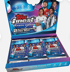 Break 1103 - 1 x Hobby Box Finest - 2025/26 - 60 Cards 2 Autos - Escolha seu Time - "Atenção não é Lacrado, é Break"