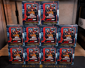 Break 1122- 10x Blasters Box F1 - Topps Chrome 2025 - Escolha o Piloto + 2 no Sorteio - Kimi No Sorteio - 240 cards - "NÃO É VENDA DE CAIXA LACRADA - É BREAK "