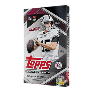 Break 1143 - NFL Topps Flagship Football - 1x Hobby Box - 2026 - 1 auto ou 1 Relic garantido -240 cards - Compre 1 Time e escolha o segundo "Atenção não é Lacrado, é Break"