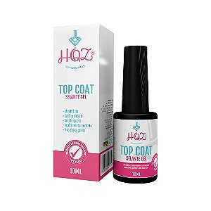 Selante Top Coat Brilho Base Unhas UV Led - HQZ Nails - 10ml