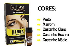 Henna Profissional Para Sobrancelha 1,25g - Beltrat