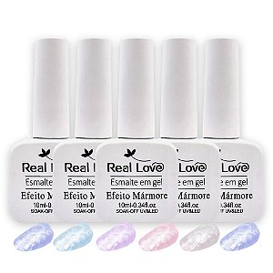 Esmalte Em Gel Efeito Mármore SOAK-OFF UV&LED 10ml - Real Love