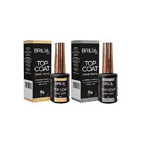 Top Coat Shine com Glitter 9g - Brilia Nails