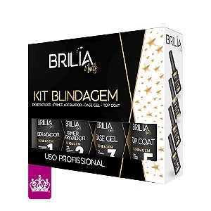 Kit Blindagem Das Unhas Preparadores E Gel Capa Base - Brilia Nails