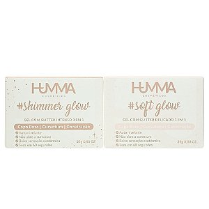 Gel com Glitter para Alongamento 25g - 3 em 1 - Humma