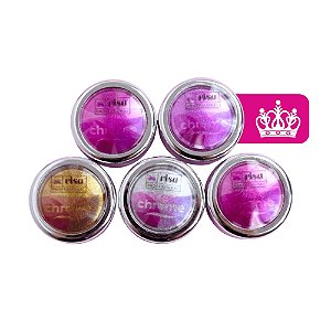 Pó Chrome Pigmentado Metalizado 0.3g - Risa Professional