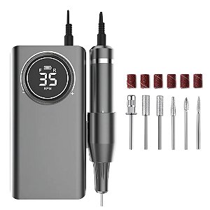 Lixadeira de Unha Elétrica Profissional YM-602 45.000 RPM – Portátil e Recarregável