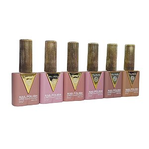 Kit Esmalte em Gel Coleção Nude Essencial 6 Und (Sem TPO) - Fan Nail