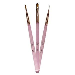 Pincel Profissional Cabo Transparente Nail Design - AnyLovy