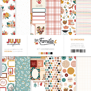 Kit Coordenado - Coleção Em Família | JuJu Scrapbook