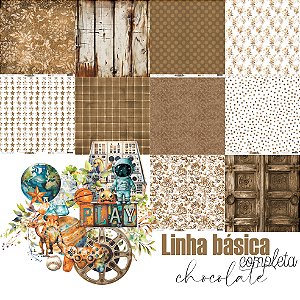 Coleção PLAY - Básico Chocolate Completa 240G - 10 folhas