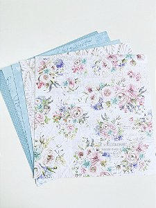 Kit de Papel para Scrapbooking Carina Sartor Coleção Colorful com 5 folhas