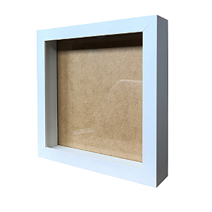 Moldura Caixa Alta com Vidro para Quadros Scrapbook 30x30
