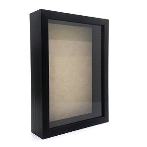 Moldura Caixa Alta com Vidro para Quadros Scrapbook A4