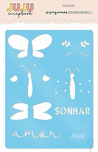 Stencil Livre para Sonhar - Coleção Pequenos Companheiros | JuJu Scrapbook