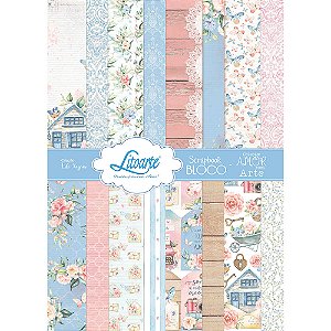 Scrap Bloco A4 - Lili Negrão – Coleção Amor Com Arte - 21X29,7Cm Litoarte