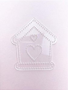 Gabarito de bordado acrílico modelo casa