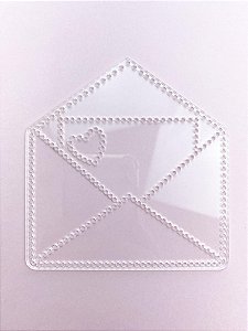 Gabarito de bordado acrílico modelo carta