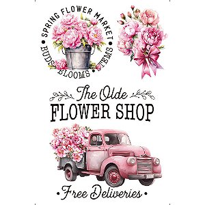 Transfer de Imagem Small - Flores Vintage